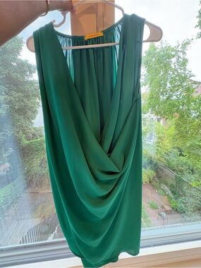 James Perse Emerald Green Draped Mini Skirt